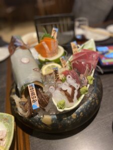 Selection of sashimi