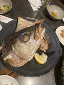 Yellow tail fish delicacy